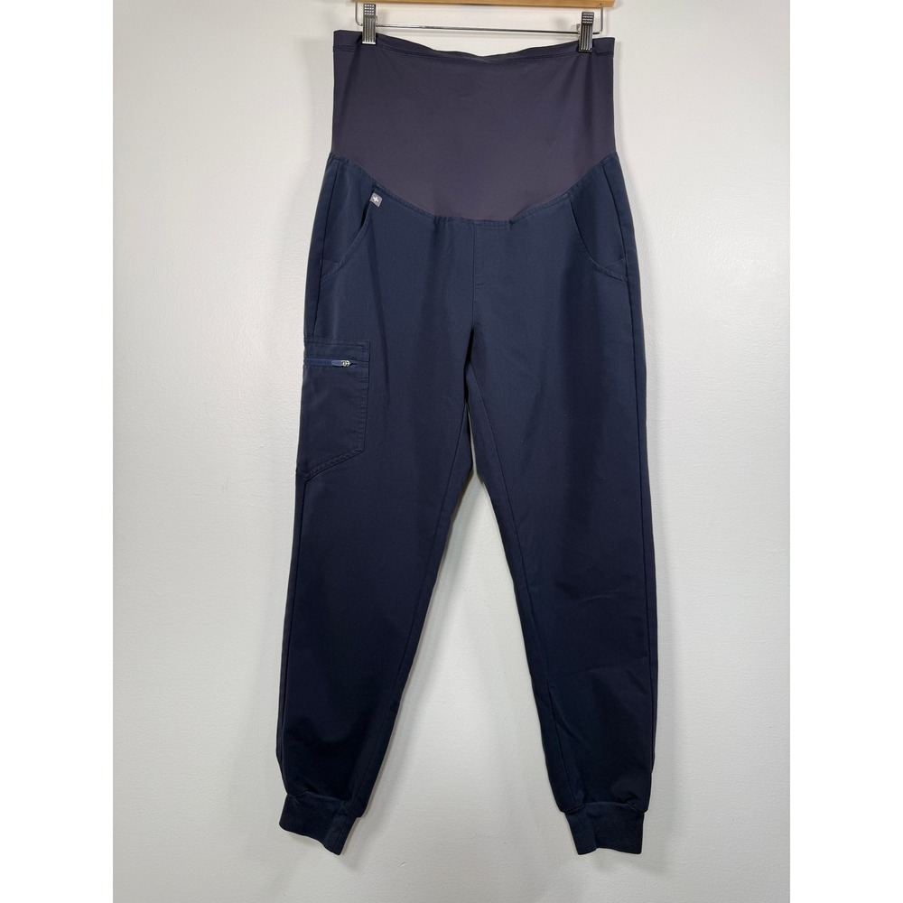 FIGS Zamora Maternity Scrub Pants Womens S/P Bluish Gray Joggers EUC